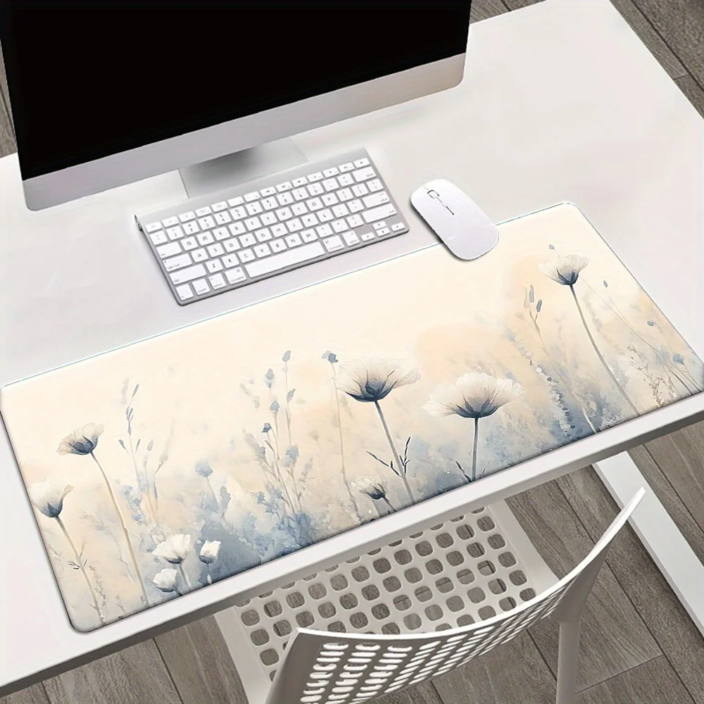 Premium Japanese-Inspired Mouse Pad - Waterproof, Non-Slip Rubber Base Desk Mat for Gamers & Office Use