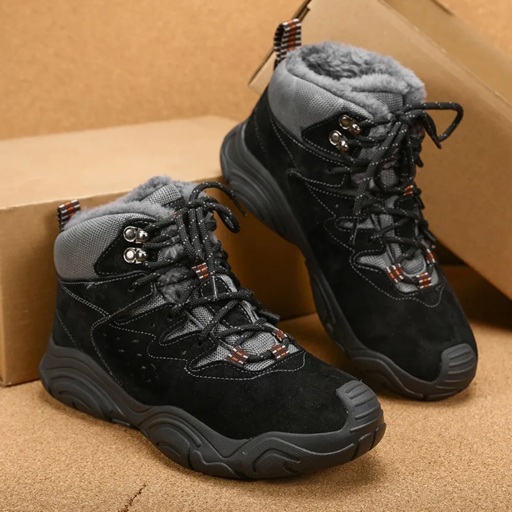 

Men's Boots, Outdoor Hiking Boots,Camping and Trekking Ankle Boots,Winter Cotton-lined Warm Men's Shoes,Snow Boots, Casual Shoes