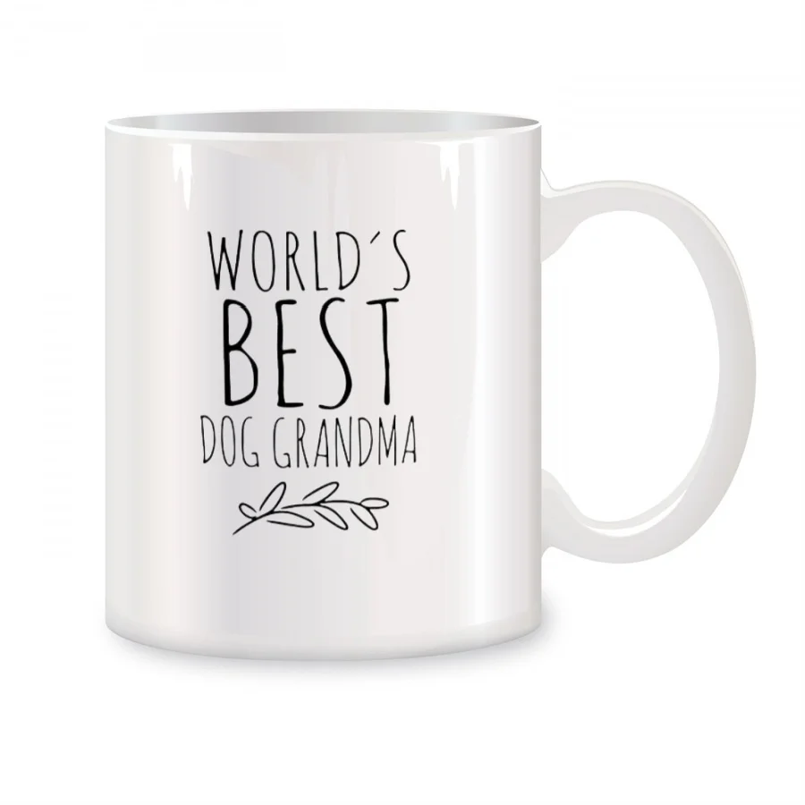 

Best Dog Grandma Mugs For World's Best Dog Grandma Birthday Gifts Novelty Coffee Ceramic Tea Cups White 11 oz