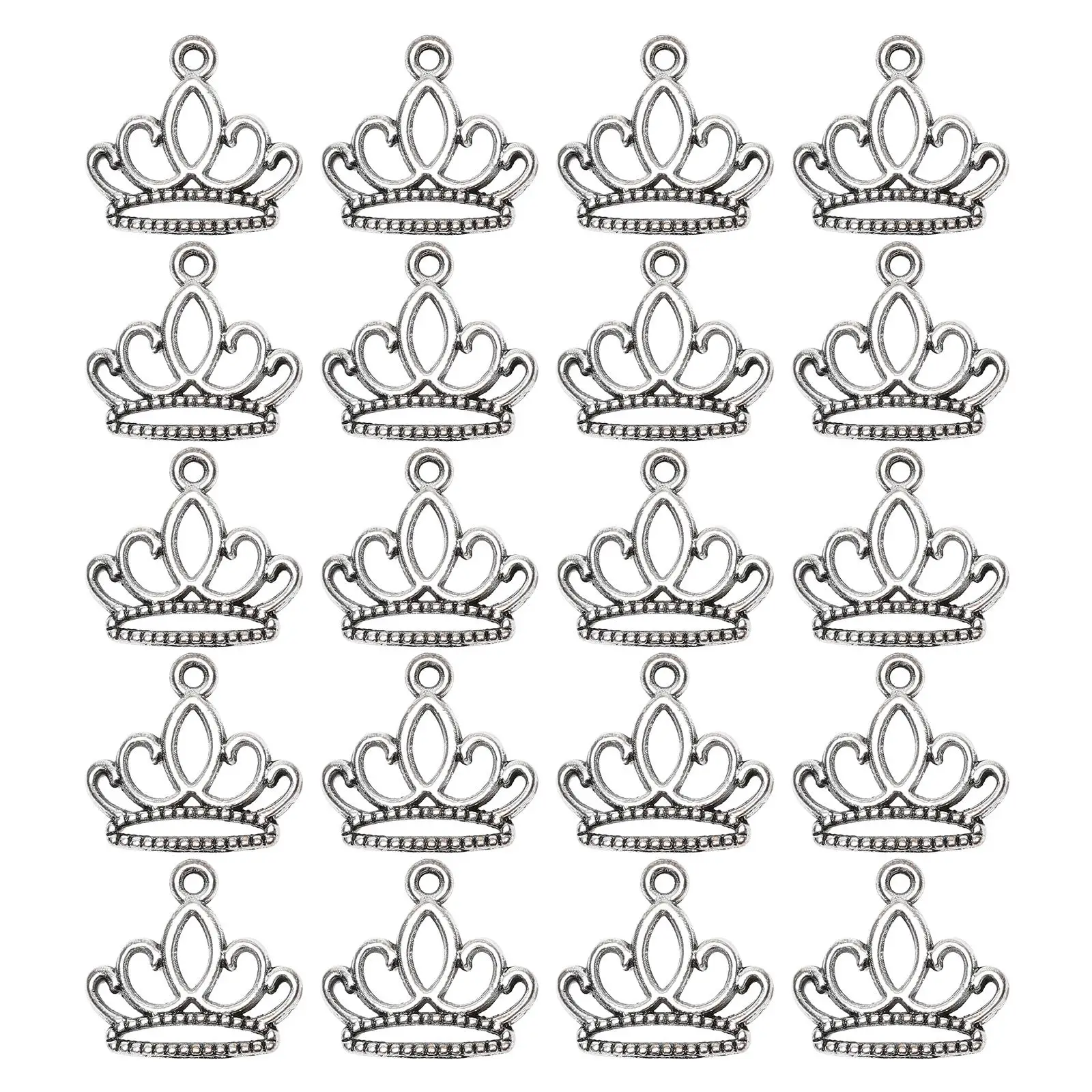 

20 Pcs Lotus DIY Crown Pendant Jewelry Necklace Accessory Bracelet Alloys (zinc Creative Crown-shaped