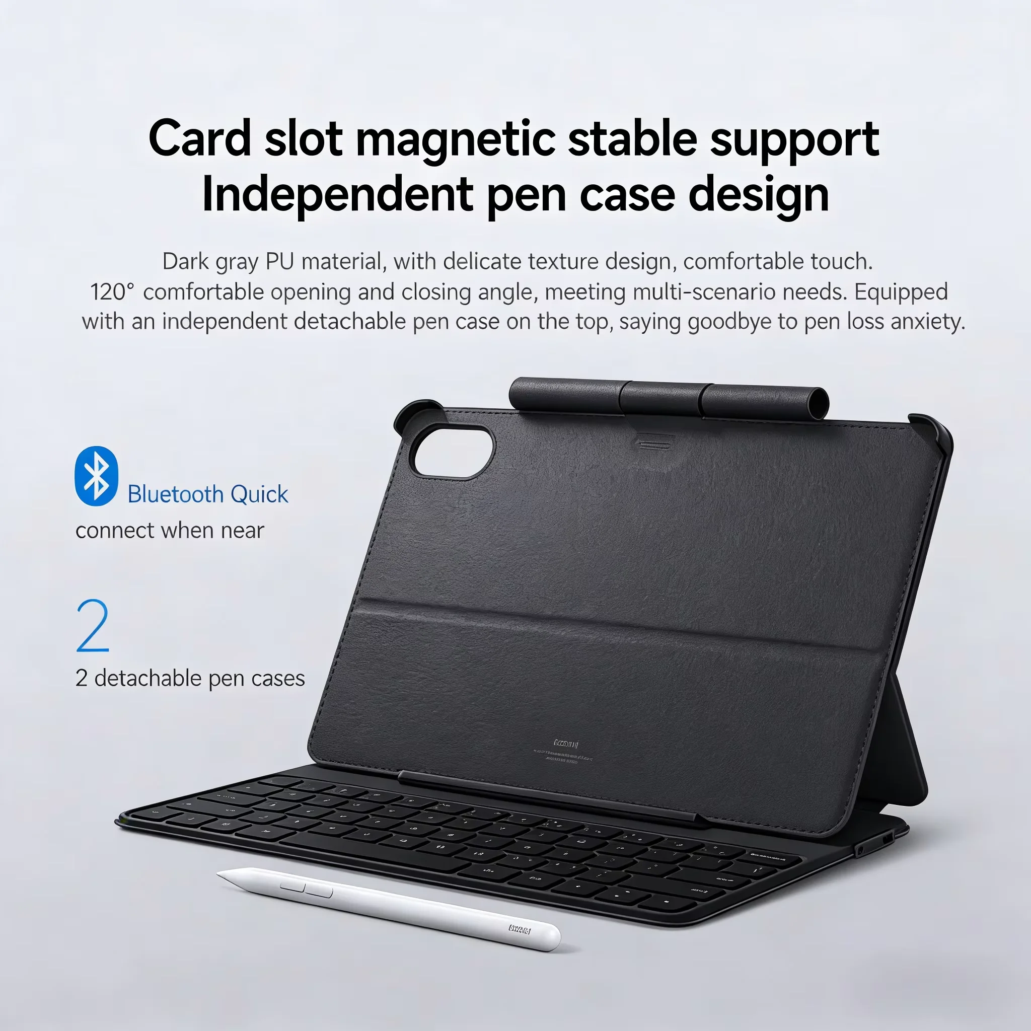 Original Redmi Pad 2 Pro Keyboard Case Cover 64 Keys Layout 960H