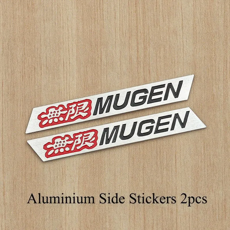 3D Metall Buchstaben Mugen Emblem Auto Frontgrill Logo Hinten Stamm Aufkleber Kotflügel Seite Abzeichen für Auto Außen Zubehör