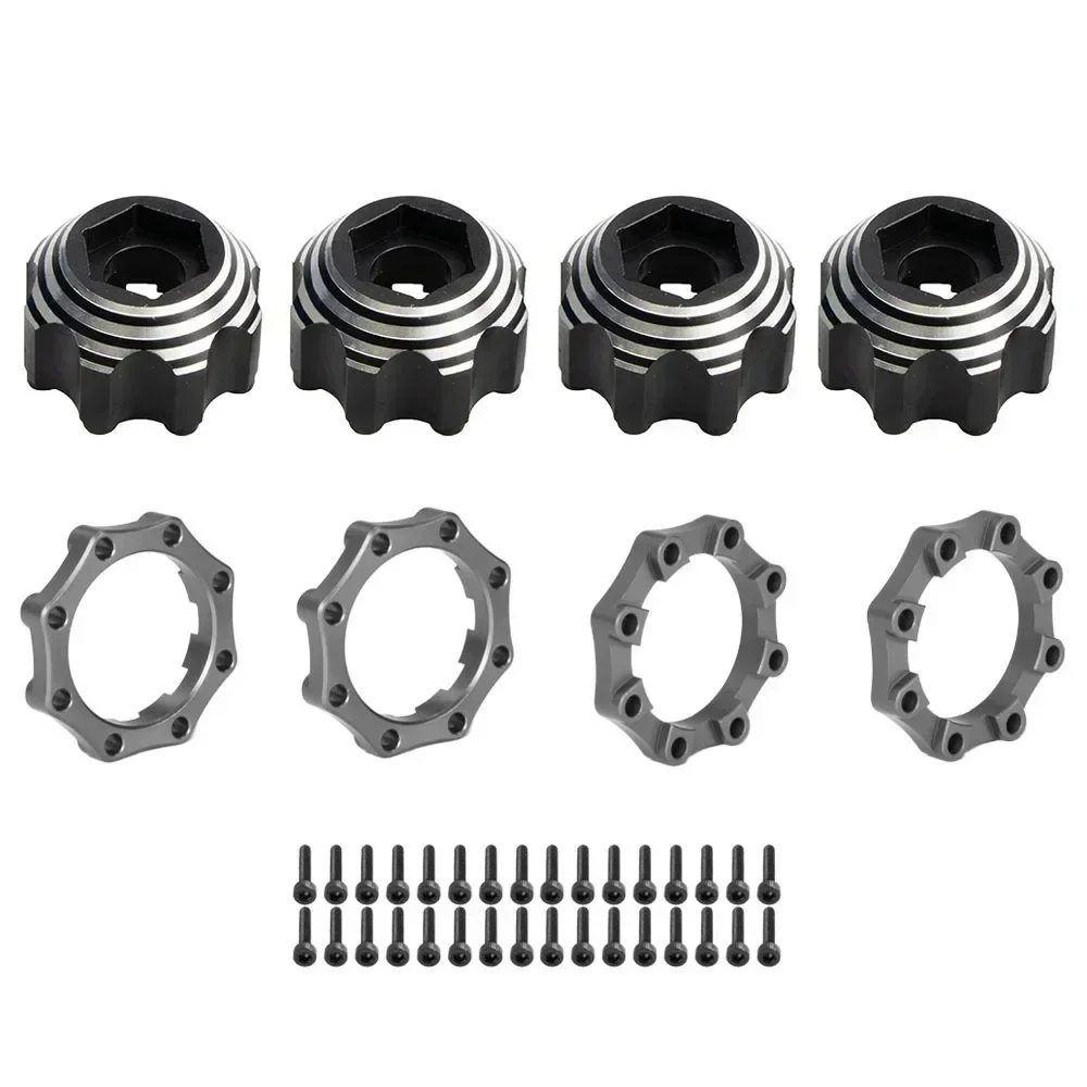 Metal Extended 3.8’’ Hexagon Wheel Hub Adaptor PL ProLine 8x32 to17mm Reinforcement Ring Spacer RC Car Modified Part Accessori