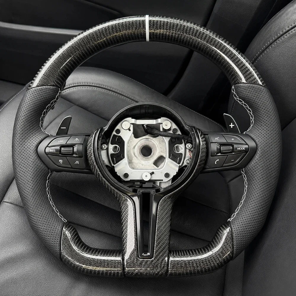 For BMW F01 F10 F11 F15 F16 F20 F22 F30 F32 F33 F34 F36 F48 F82 M3 M4 E90 E70 Custom M Sport Carbon Fiber Steering Wheel