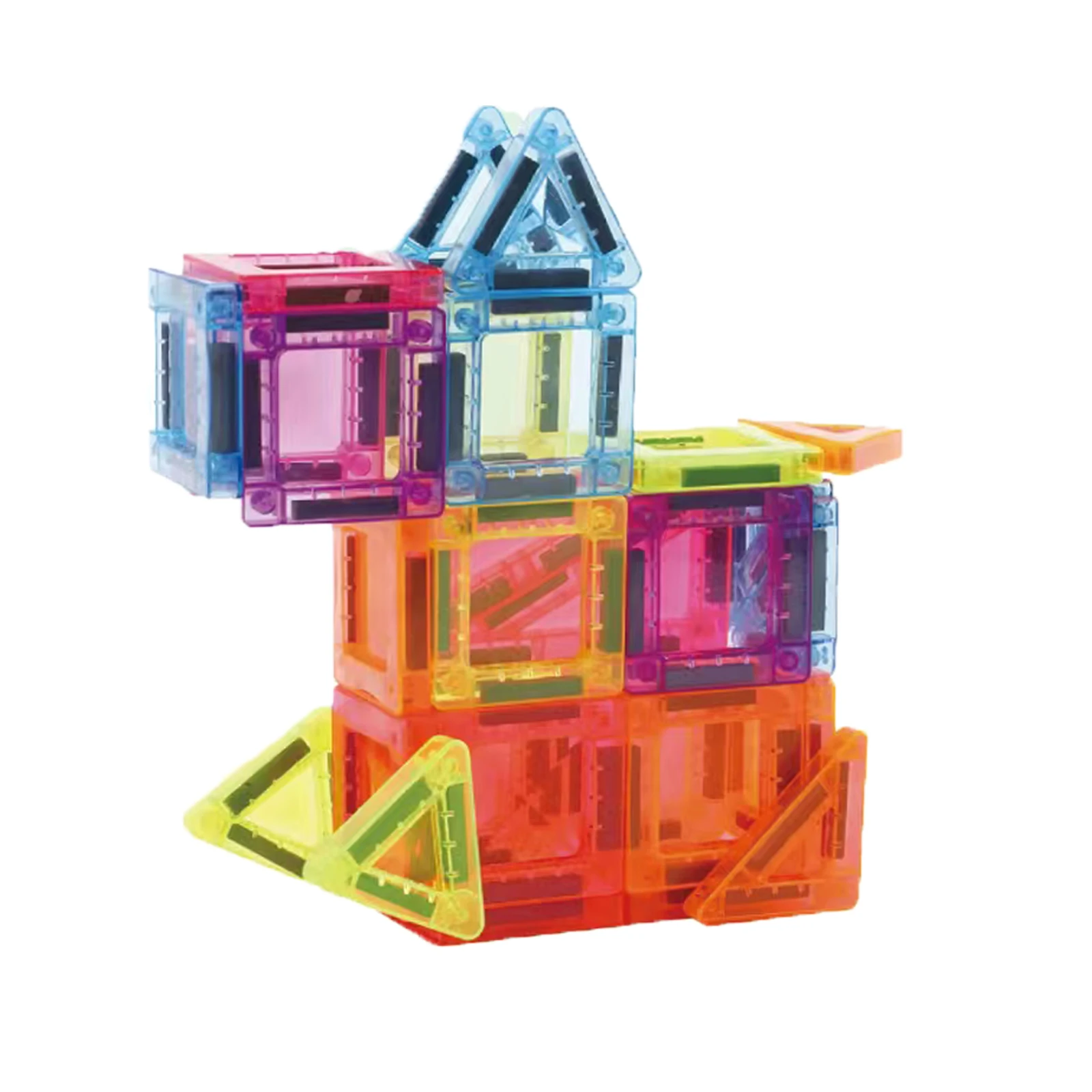 Mini Magnetyczne Klocki Kolorowe Okienka Magnetyczne Klocki Przenośne Zestaw do Składania Kieszonkowy Zestaw Podróżny Zabawka Puzzle dla Dzieci