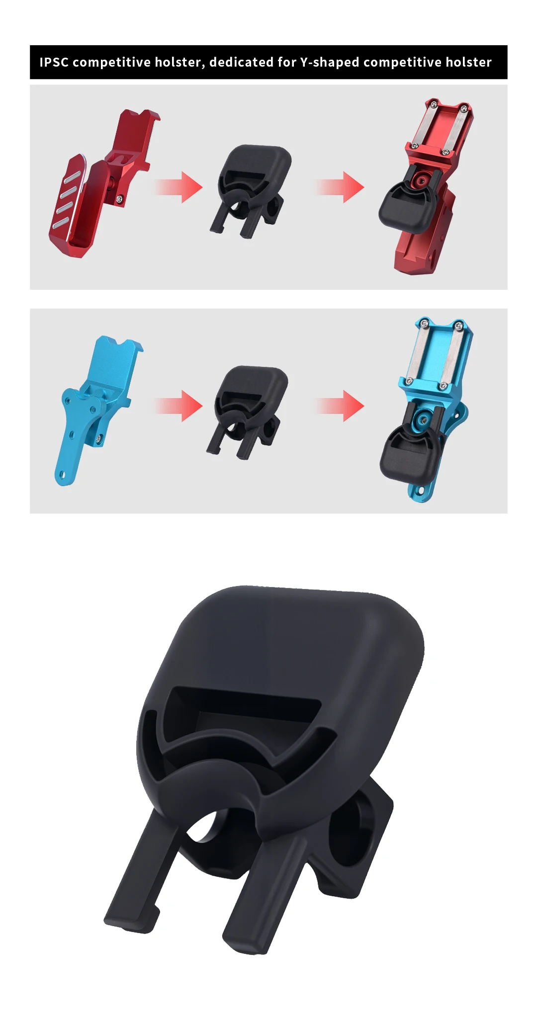 Taktisches IPSC-Holster-Stabilisator-Pad, Anti-Schwankungs-Stützpad für Wettkampf-Holster – Detail 4