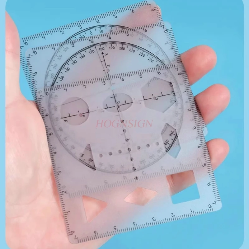 5 قطعة مسطرة الخصم الرياضية ، مسطرة شبكة محددة للطلاب ، منقلة ، مسطرة مربعة ، مسطرة حل وظيفة قابلة للمسح