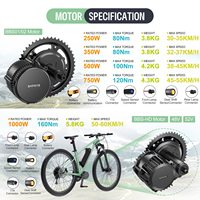 EU BAFANG Motor 48V 750W 100MM 36V BBS02B M615 M325 M215 Mid Drive Electric Bike Conversion Kit 1000W 500W Motor BBSHD BBS01B