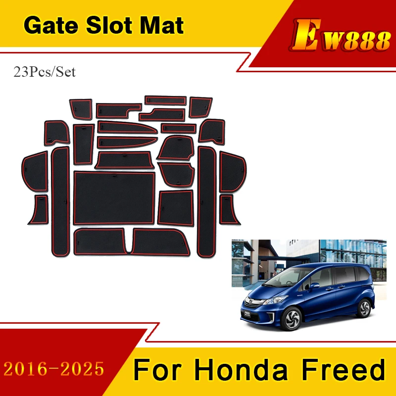 

Door Groove Mat Fit For Honda Freed GB5 GB6 GB7 GB8 2016-2025 Car styling accessories rubber coaster cell phone door slot mats