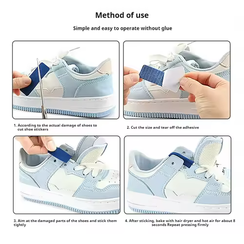 6pcs/1pack Sports Shoe Patches Shoes Damaged Side Edges Inner lining Sticker Shoe Heel Wear Repair Patch Foot Care products - Image 3