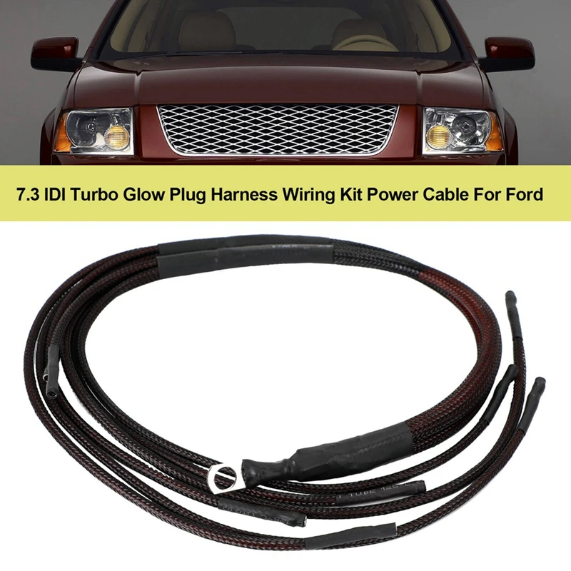 7.3 IDI Turbo Glow Plug Harness Wiring Kit Power Cable For Ford T7 Parts Accessories