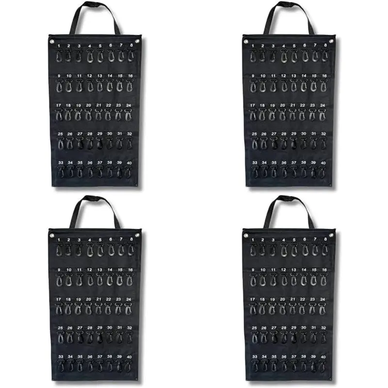 

4X Versatile Roll-Up Key Storage Box, Weatherproof Portable Storage Box, Holds 40 Keys, Security Hook, For Home Office