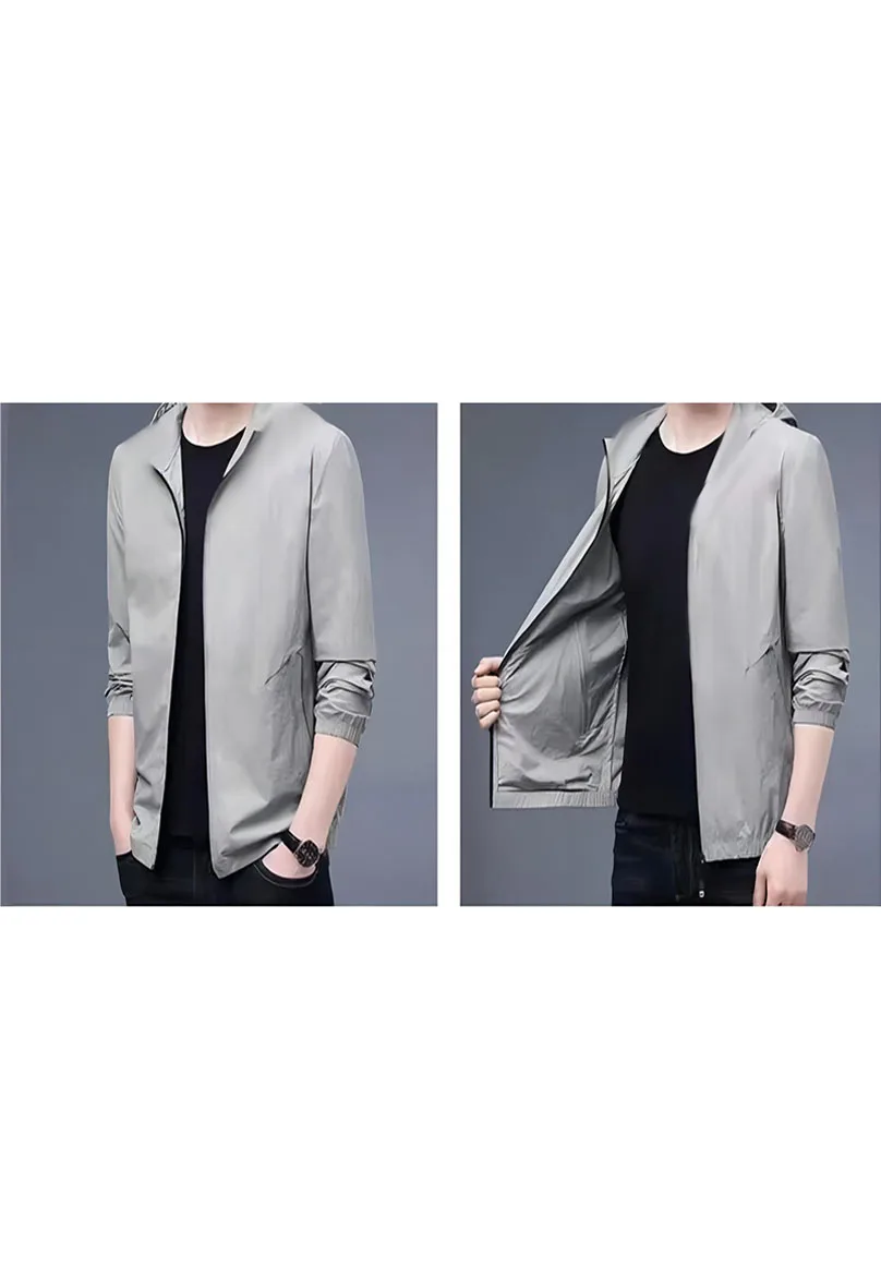 سترة واقية بغطاء رأس للرجال والنساء ، معاطف نايلون للأزواج ، ملابس غير رسمية تسمح بمرور الهواء ، حماية من الشمس ، سترة واقية ضيقة للكبار ، جديدة