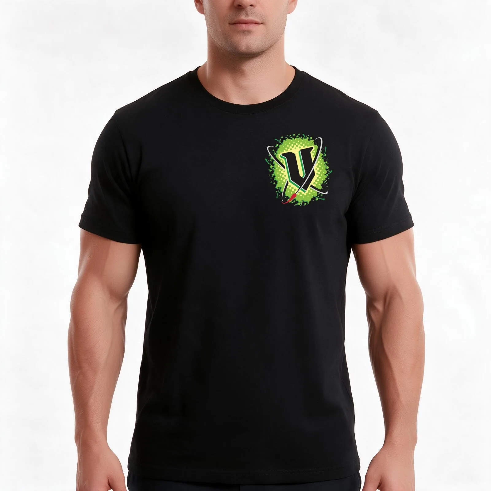 V Energy Logo (Corner) T-Shirt Summer Casual Cotton Tee Oversized Streetwear Tops Vintage Graphic Print Unisex Men Women