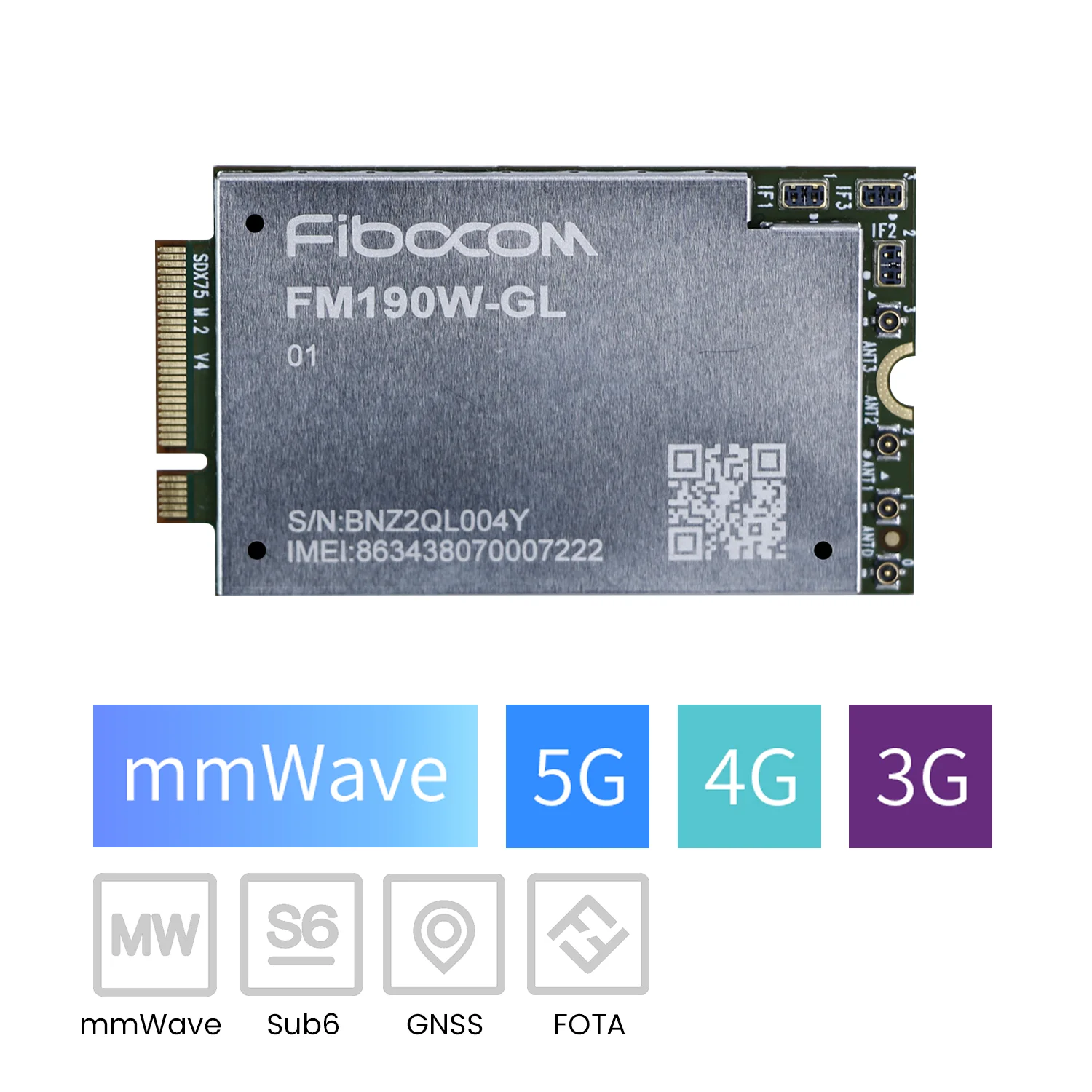 Fibocom FM190W-GL 5G sim Module M.2 mmWave Sub-6GHz FM190W M.2 Global 5G Module