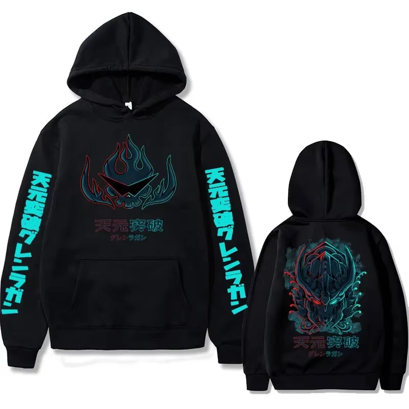 Anime Tengen Toppa Gurren Lagann hoodies New Model Oversized Unisex personality Clothes Fleece warm Casual Print hot product top