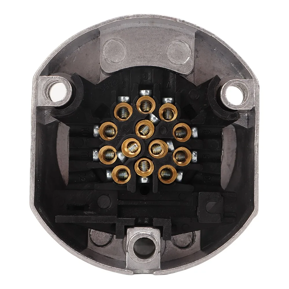 Waterproof Aluminum Alloy 13 Pin Trailer EU Standard 12V 12V Trailer Connector Female Trailer Connector Vehicle Connection