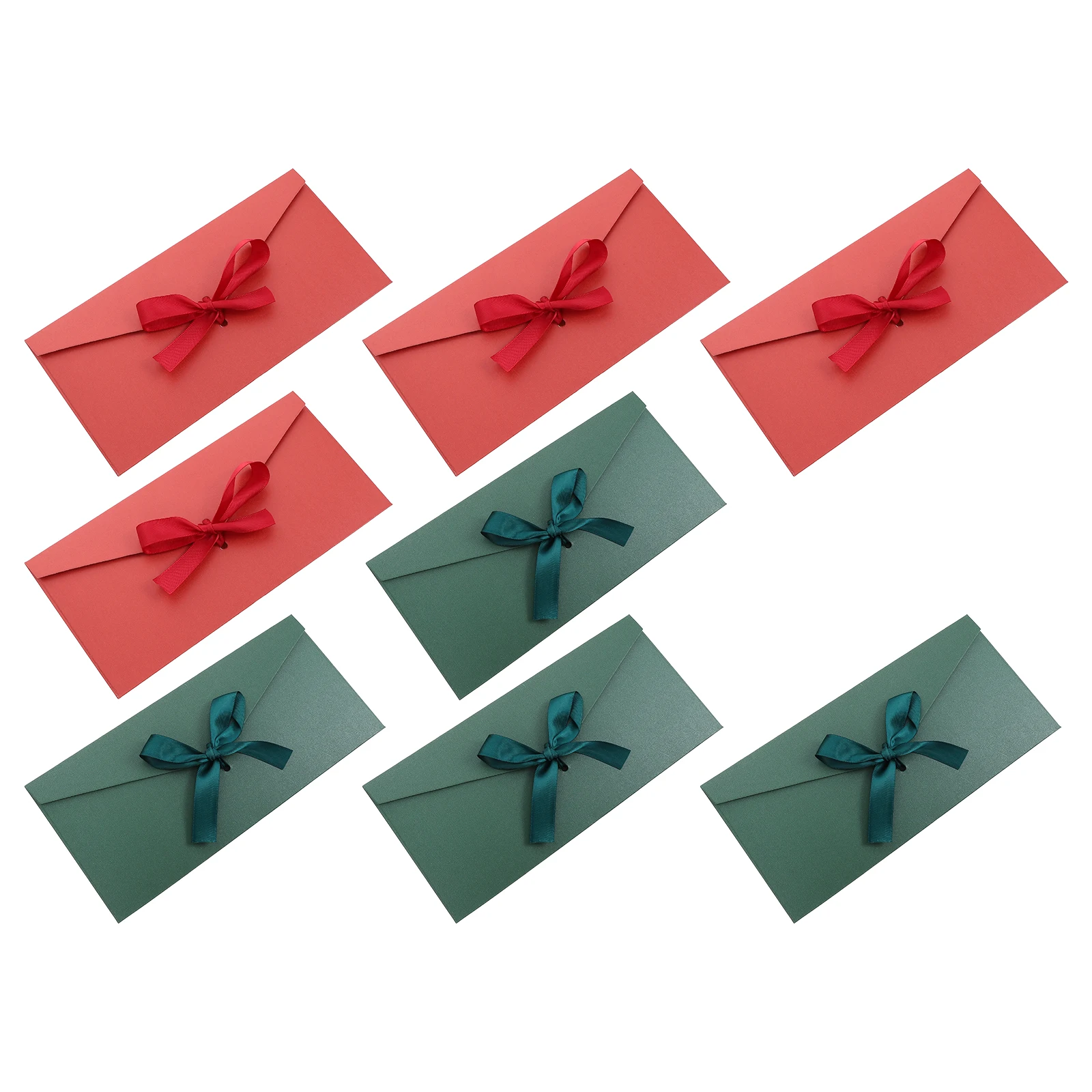 

8pcs Retro Bowknot Pearlescent Thickened Paper Envelopes Decorative Letter Storage Blessing Card Holders Wedding Invitation