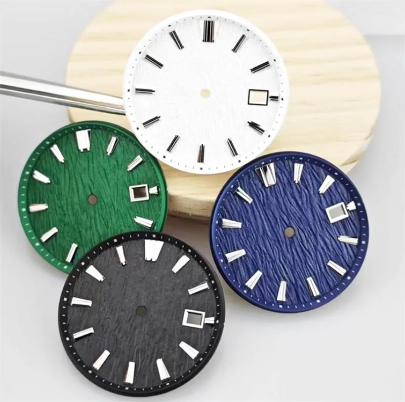

Циферблат часов 33,5 мм, черный, темно-синий, зеленый, белый, буквальный циферблат, подходит для NH35 NH36, аксессуары для часов с механическим механизмом