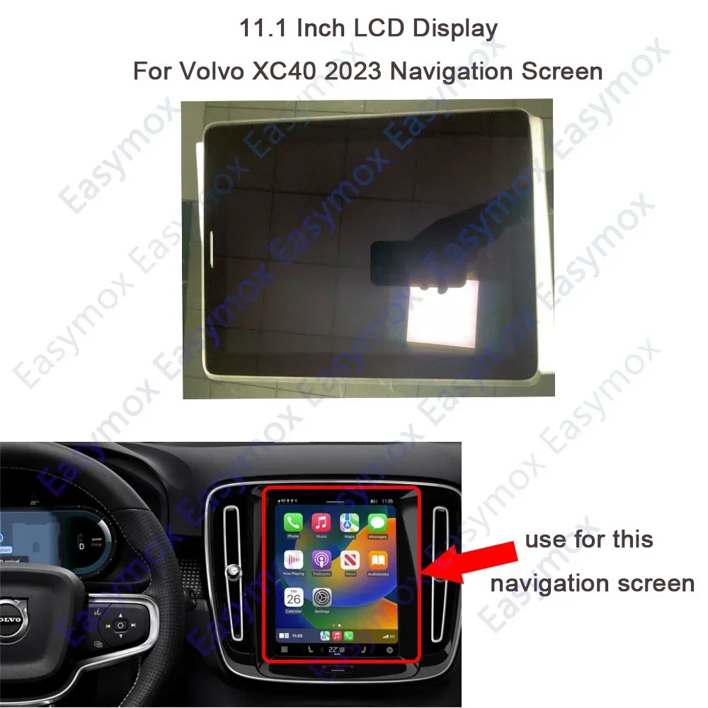 

LCD Display For 2023 Volvo XC40 Navigation Multimedia Center Monitor Radio Sensus Navigation GPS Screen Repariment 11.1 Inch