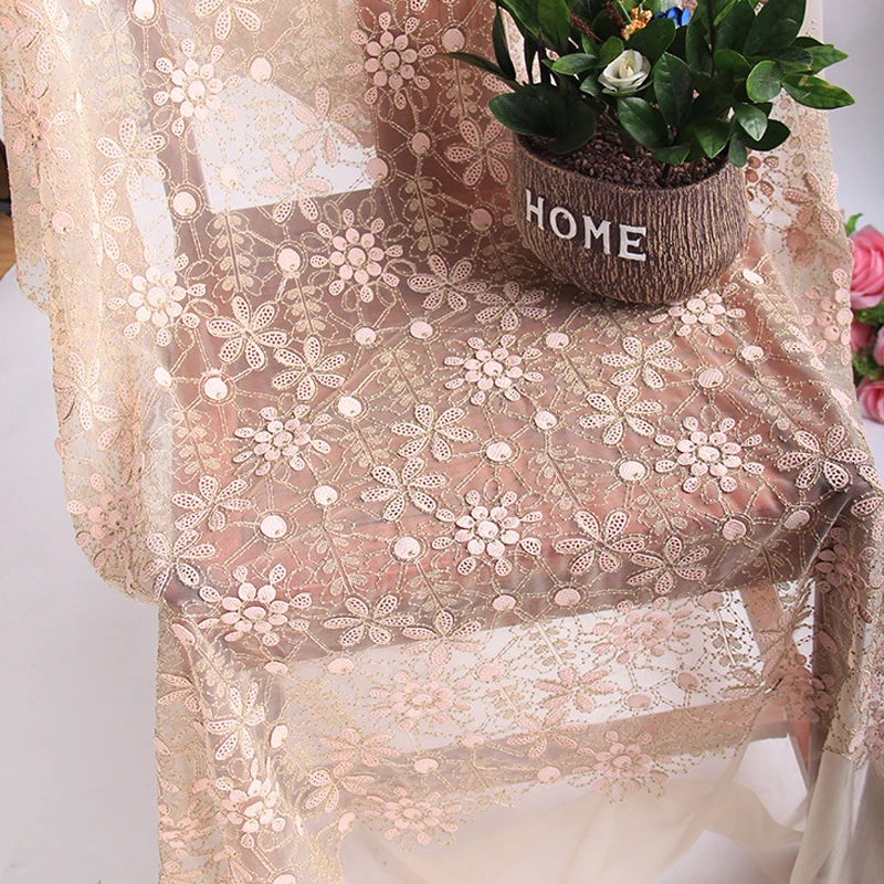 

Wedding Fabric Water Soluble Lace Fabric Gold Thread Lace Embroidery Fabric DIY Fashion Stage Clothing women's Fabric Material