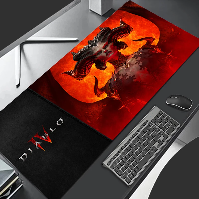 XXL 레드 애니메이션 Mausepad 소녀 책상 매트 테이블 위의 게임 매트 패드 사무실 게이머 액세서리 키보드 매트 XL 마우스 패드 마우스 카펫