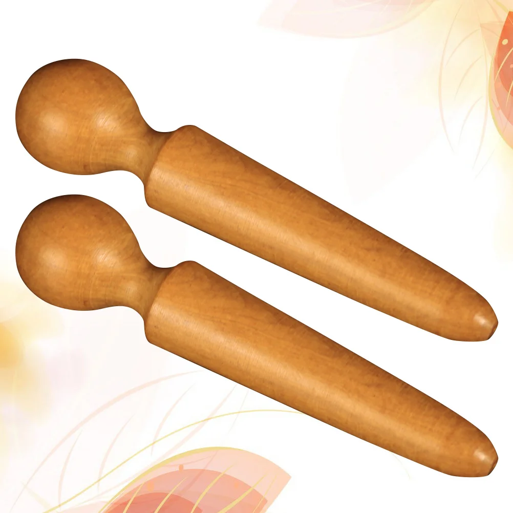 

2Pcs Wooden Massage Rod Massager for Acupuncture Point Trigger Point Relief Relaxation Pain Fatigue Removal