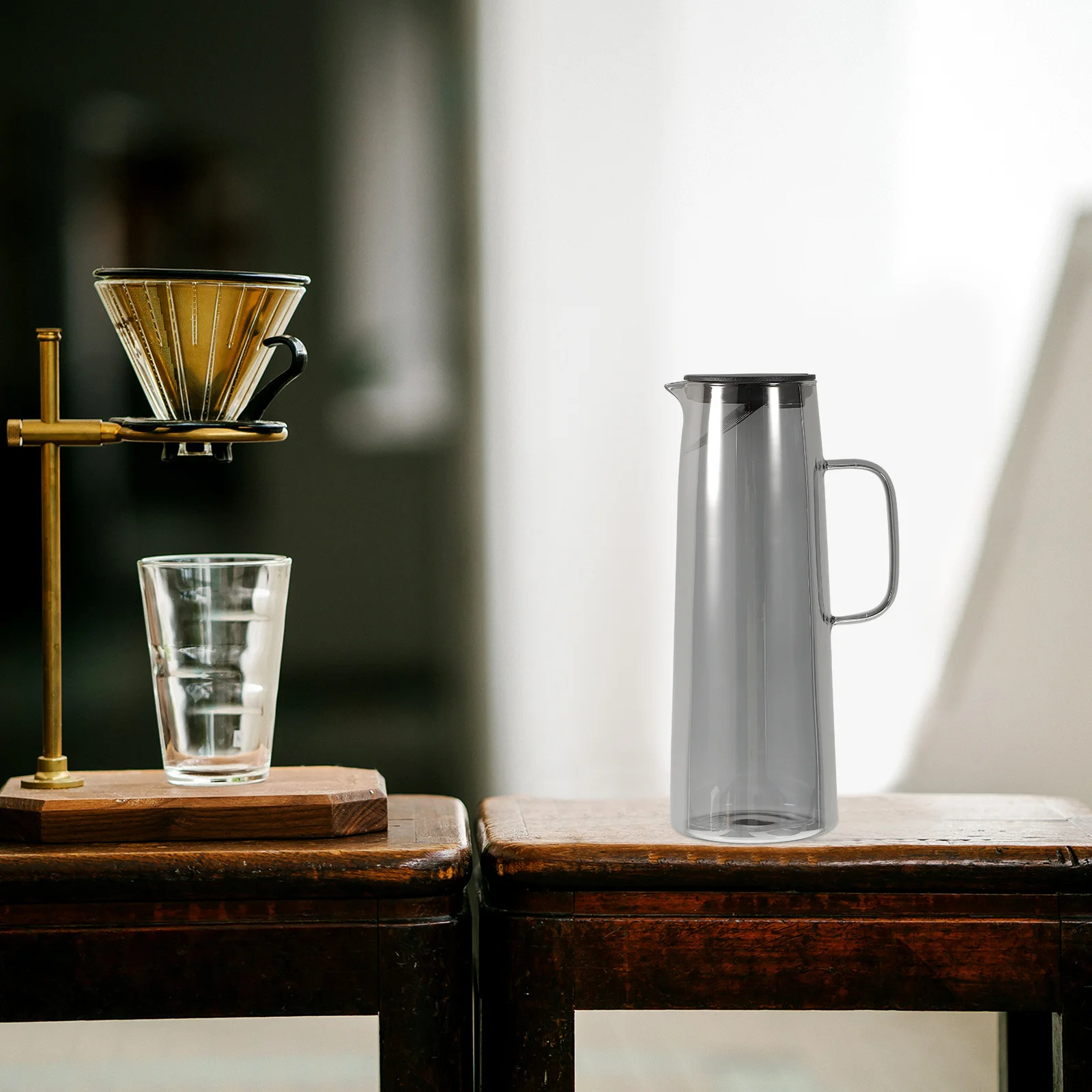 

Стеклянный кувшин для воды с крышкой, тонкая работа, прозрачный дизайн для хранения сока чая со льдом, кувшины для холодной воды