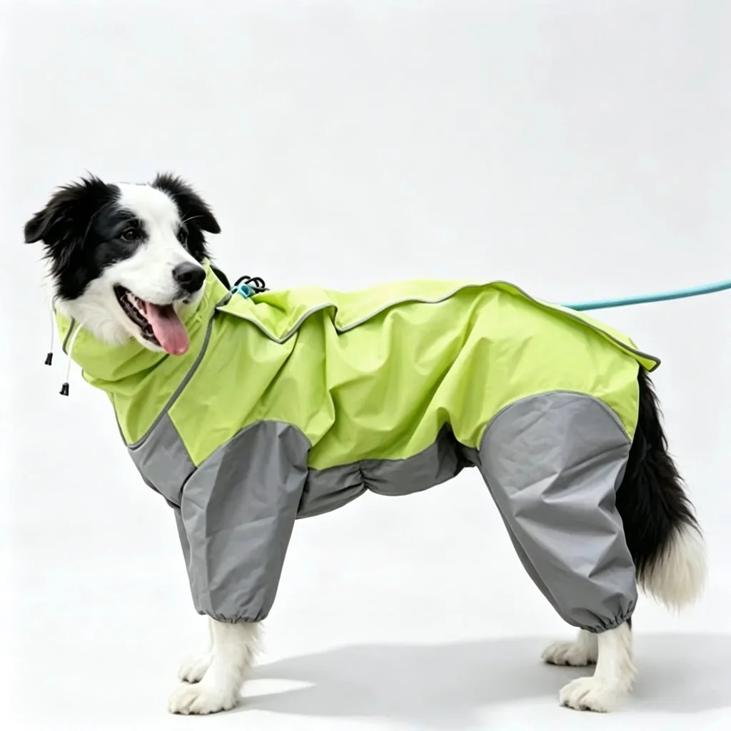 Pet Large Dog Raincoat Outdoor Waterproof Clothes Hooded Jumpsuit Cloak For Small Big Dogs Overalls Rain Coat Labrador