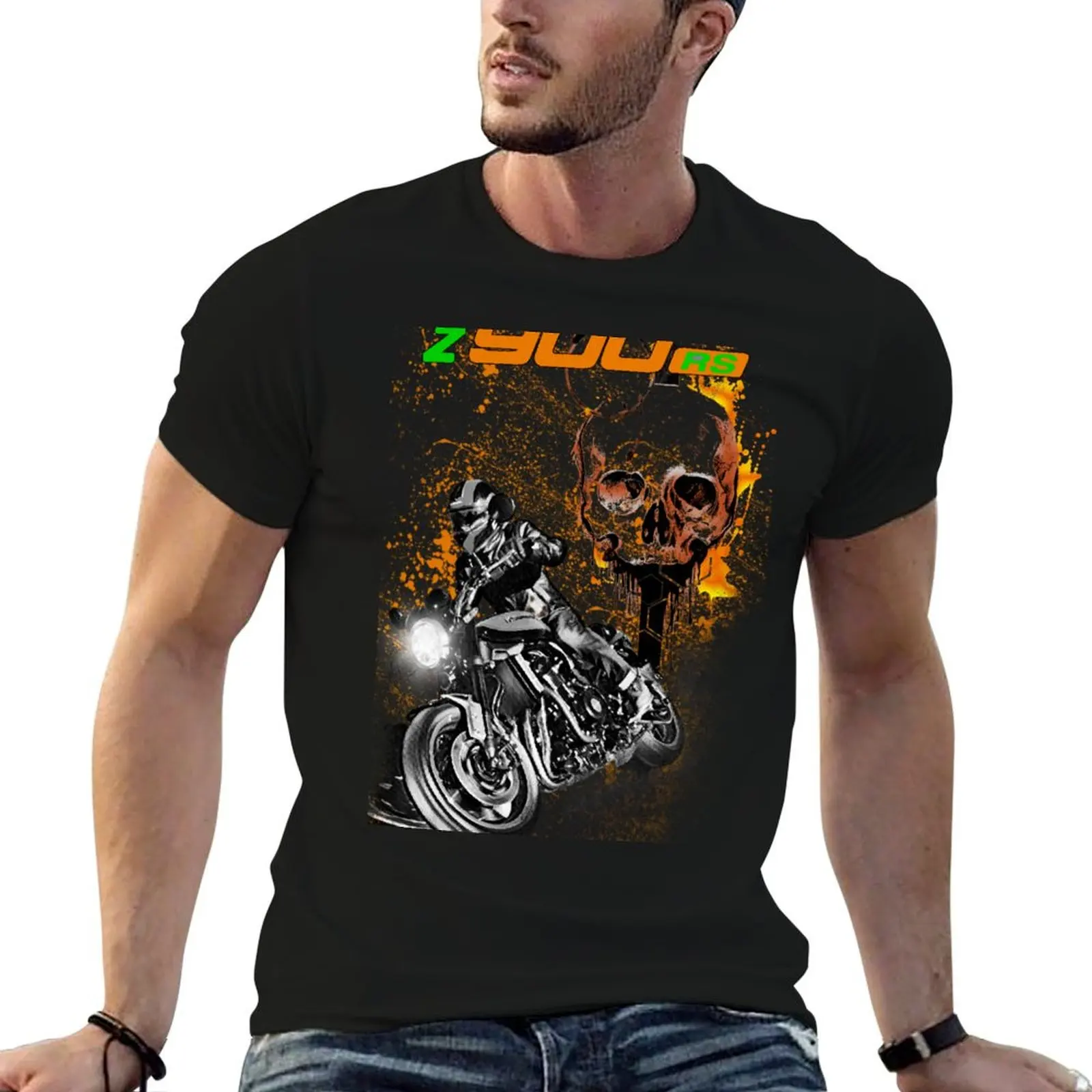 Cafe Racer 900 kawa Z 9 RS Skull T-Shirt Quick Dry Light Sports T-Shirt
