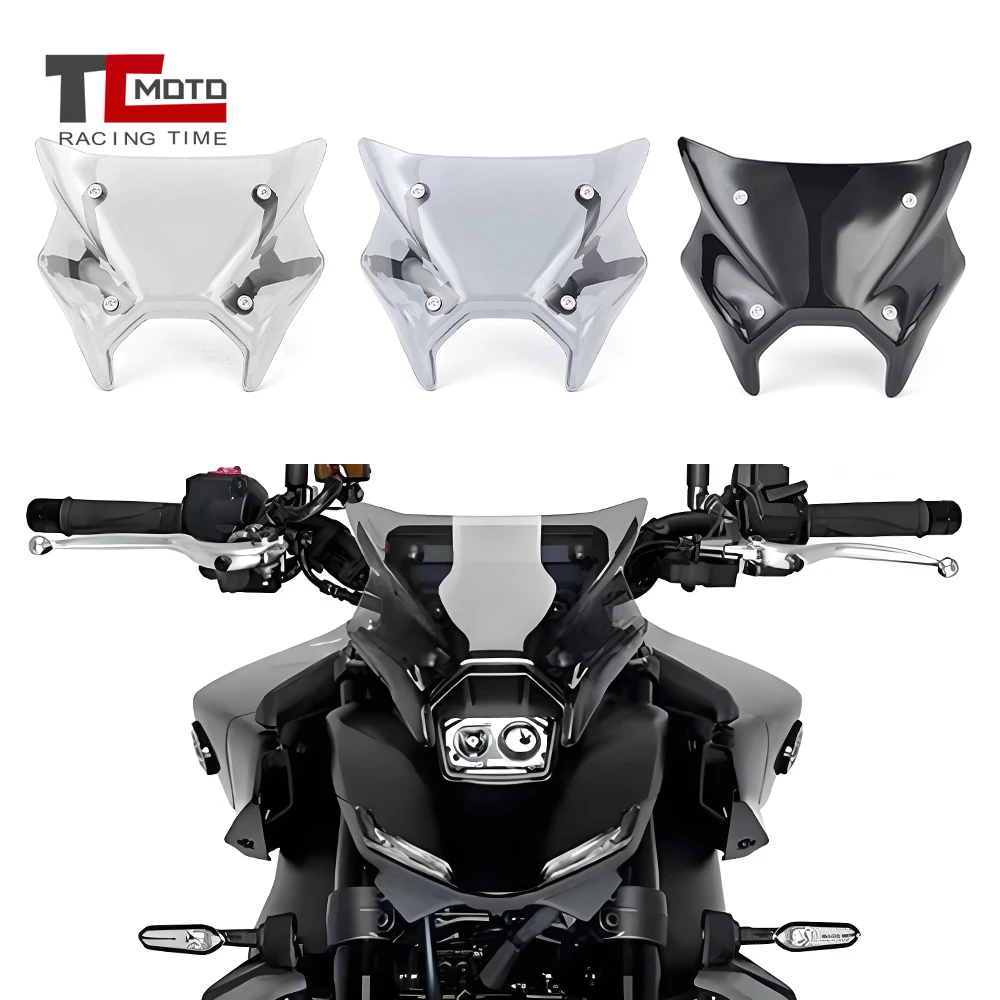 Motorrad Windschutzscheibe Für Yamaha MT-09 MT09 MT 09 2024-2025 Windschutzscheibe Scheinwerfer Windabweiser Zubehör