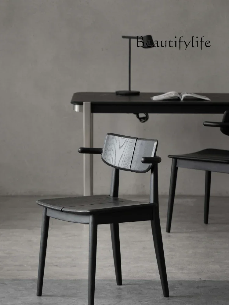A Dining Chairs * 2, Nordic Dining Table And Chairs Modern Simple Back Chair For Home Use, Solid Wood Dining Chair