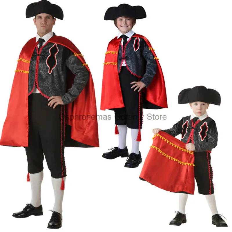 

Костюм для косплея на Хэллоуин, детский день, карнавальный сценический костюм для малышей, испанский матадор, карнавальный костюм
