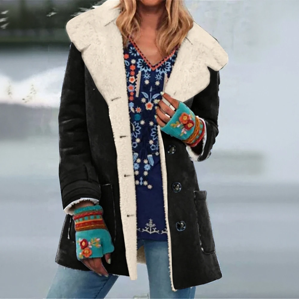 

Повседневная куртка с хлопковой подкладкой и длинными рукавами, дизайн с прямыми рукавами, удобный свободный крой, женский топ, модная тенденция, верхняя одежда