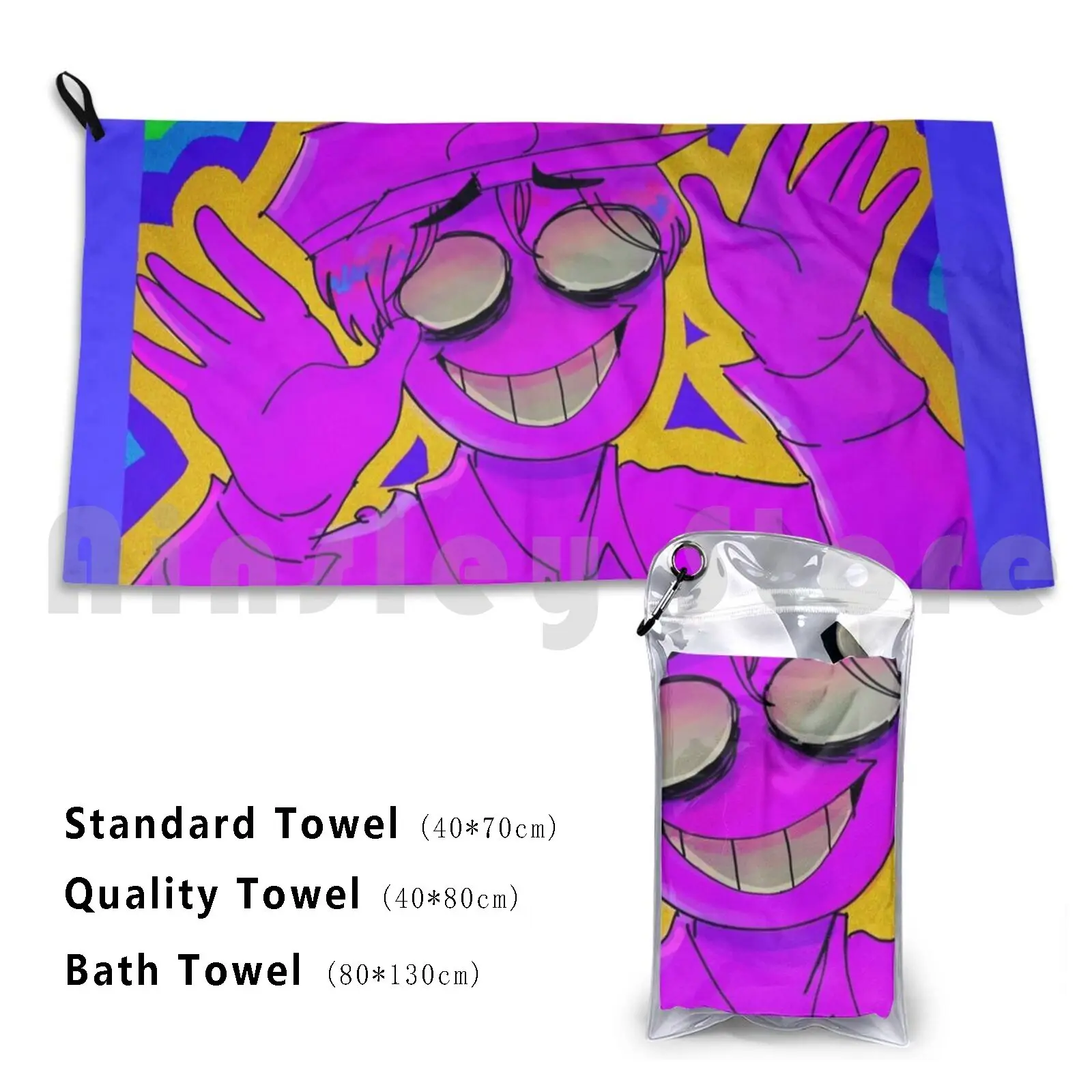

Purple Guy Custom Towel Bath Towel Fnaf Five Nights At Purple Guy William Afton Fanart
