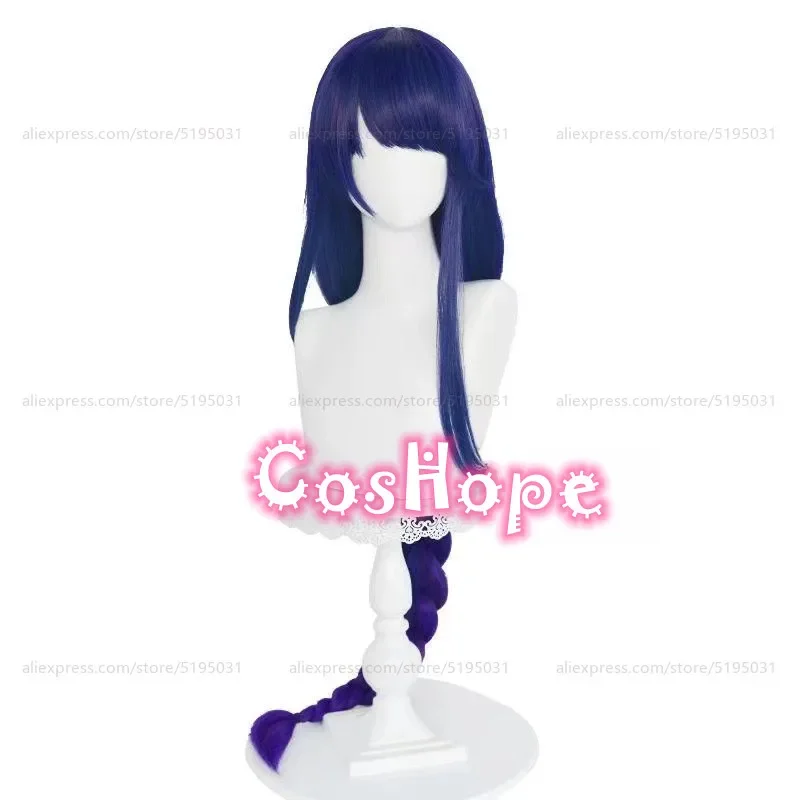 

Парик для косплея Raiden Shogun, парик Beelzebul, длина 100 см, синий, фиолетовый, парик для косплея, аниме, парики для косплея, термостойкие синтетические парики для волос