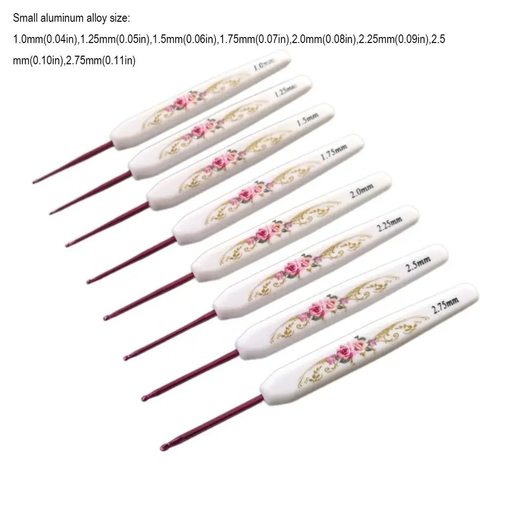 New 8PCS Crochet Hooks Set DIY Plastic Handle Craft Set Aluminum Weave Tool Yarn