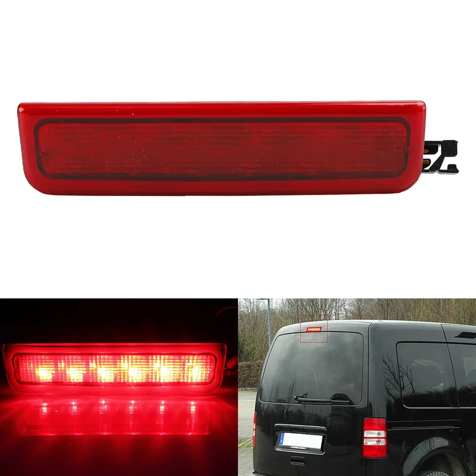 

Third 3Rd Centre High Level Rear Brake Stop Light Lamp For VW Caddy III Kasten