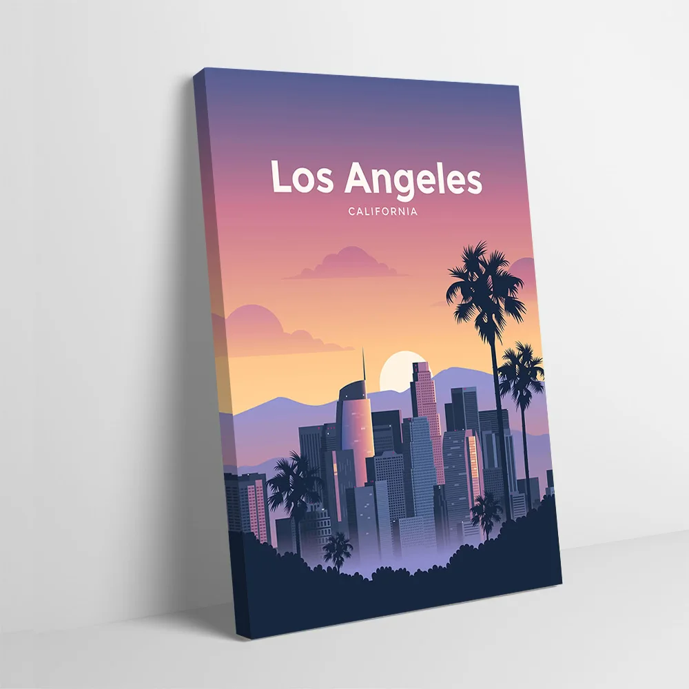 

Лос-Анджелес путешествия печать плакат настраиваемые фотографии настенная живопись на холсте для украшения спальни картины для интерьера дома