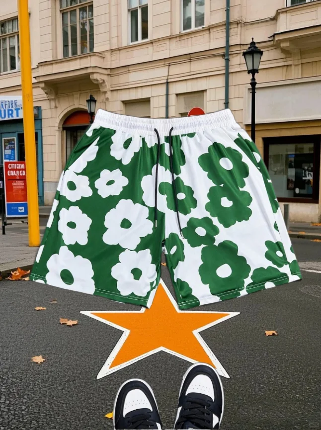 

25/26 новые летние шорты, мужские модные американские уличные модные мужские модные красивые спортивные шорты с 3D принтом на шнурке