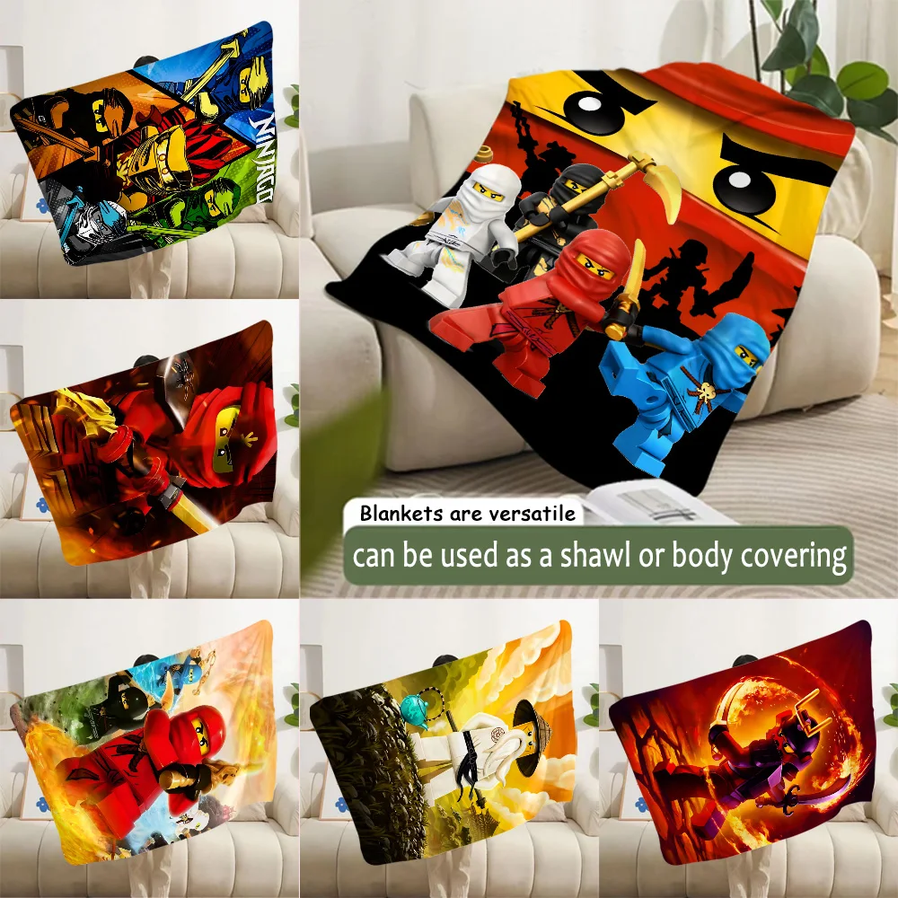 Cartoon Game Printed Blanket Picnic Blankets Warm Blanket Soft and Comfortable Blanket Home Travel Birthday Gift N-ninjagos