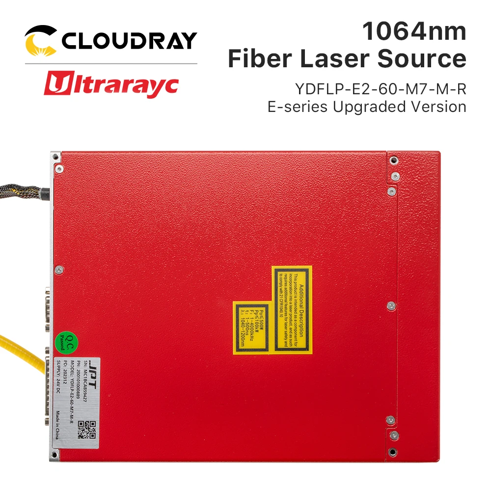 Ultrarayc 1064nm  JPT MOPA Fiber Laser Source M7 Series 60W YDFLP-E2-60-M7-M-R 2-500ns for Fiber Laser Metal Color Marking