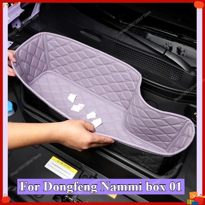 Nappa Leather Front Trunk Mat For Dongfeng Nammi Box 01 Anti‑Scratch Frunk Bumper Pad Cargo Storage Organizer