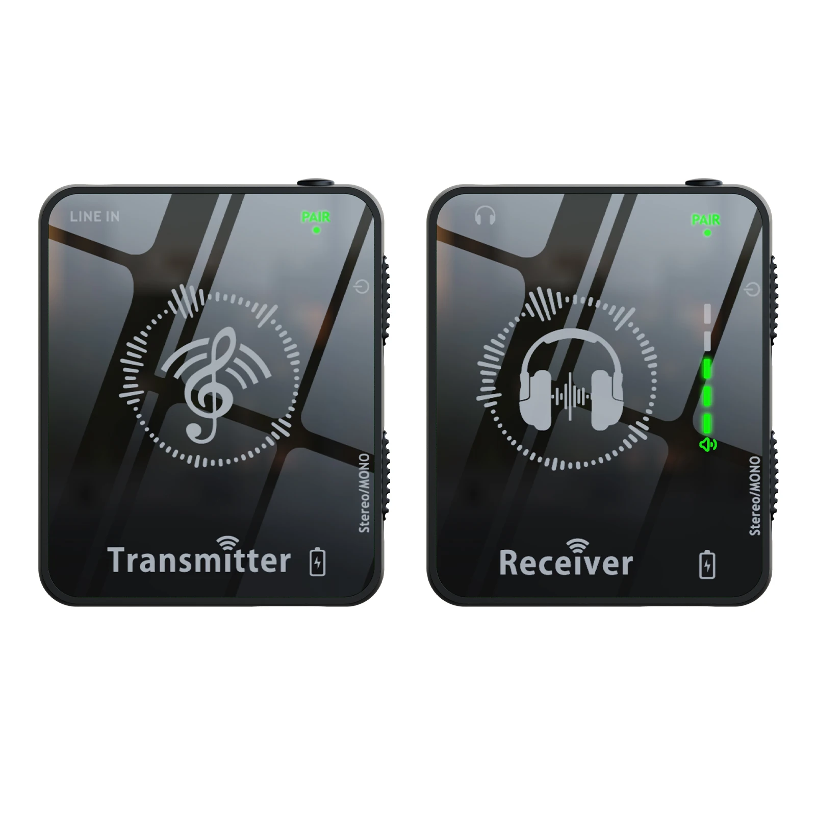 Sistema de monitorización intrauditiva inalámbrica SM-1 (1TX+Multi-RX) - Conjunto de transmisor y receptor de latencia ultrabaja para actuaciones en vivo