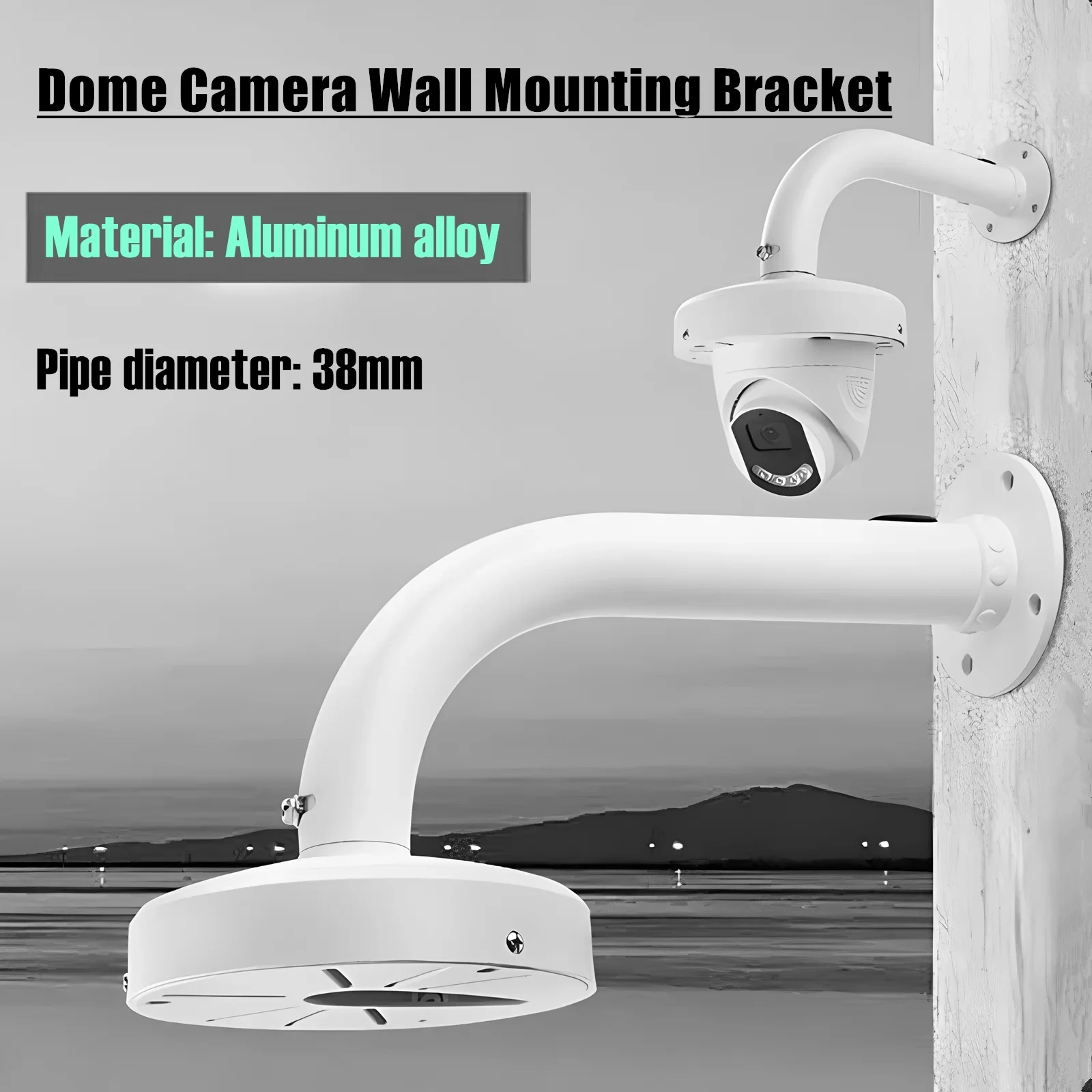 Universal Security CCTV Dome Camera Wall Mounting Bracket Aluminum Alloy Holder Arm Length 180mm 260mm 370mm for Dome IP Camera