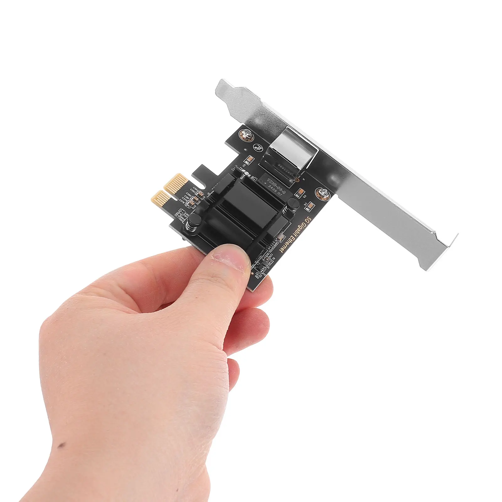 

5G Gigabit Diskless Ethernet Adapter For Desktop Pc Black Metal Office Home Replacement Convenient Transmission