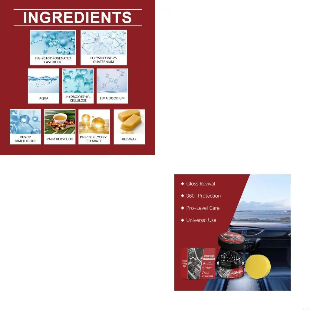 

Многофункциональный автомобильный интерьер чистящий и полировочный крем, подходящий для пластиковых и кожаных поверхностей с
