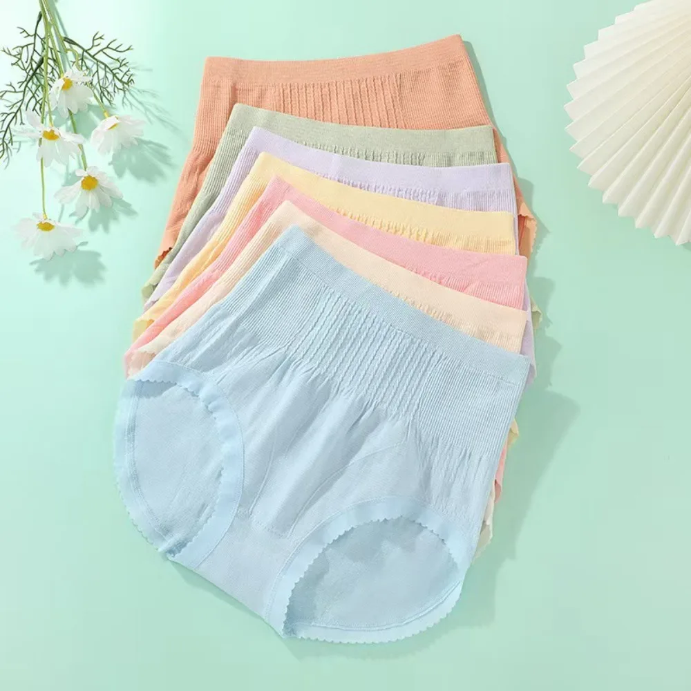 

8Pcs High Waist Women Butt Lifter Briefs Solid Color Seamless Underwear Slimming Underpants 8PCS Belly Contracting