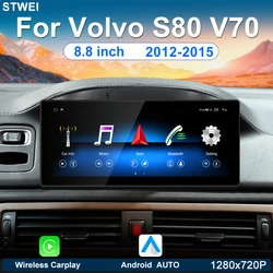 For VolVo S80 V70 XC70 2011-2017 8.8-inch Android Car Radio, Multimedia Video Player, GPS Navigation, Stereo, Carplay Wireless