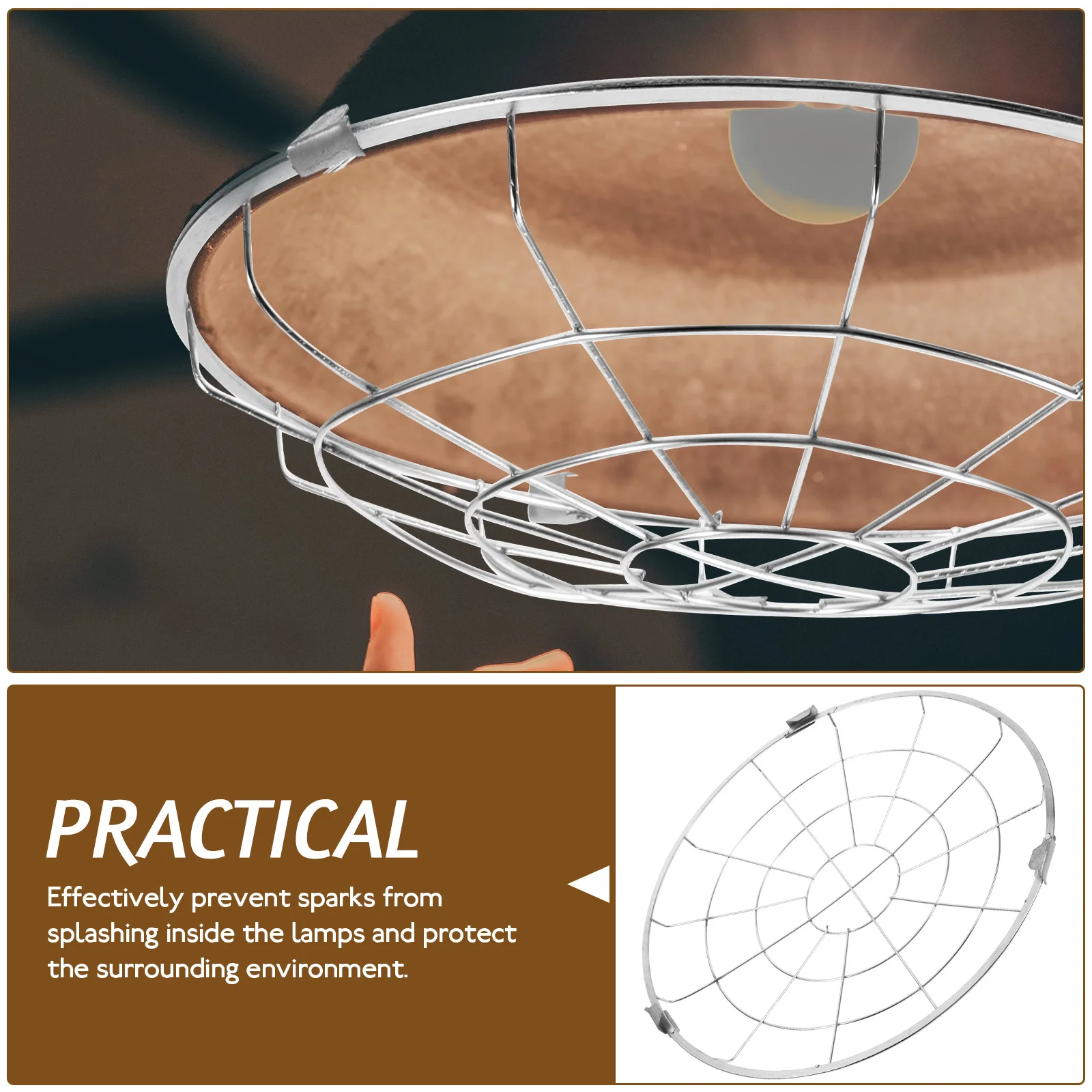 

Винтажный промышленный абажур 350 мм, железная сетка, защита лампы для эмалированных абажуров, взрывозащищенный подвесной светильник, клетка